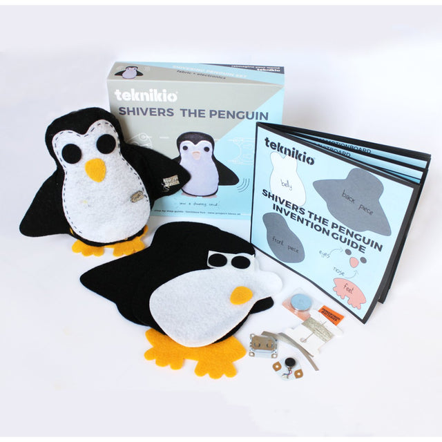 Shivers the Penguin E-Textiles Sewing Kit - teknikio