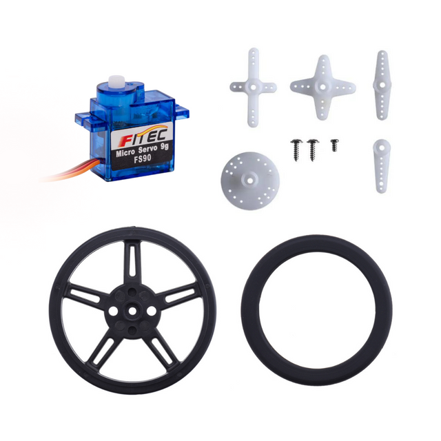 Continuous Rotation Microservo + Wheel