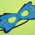 Felt mask with Blue star LED wearable electronic circuit